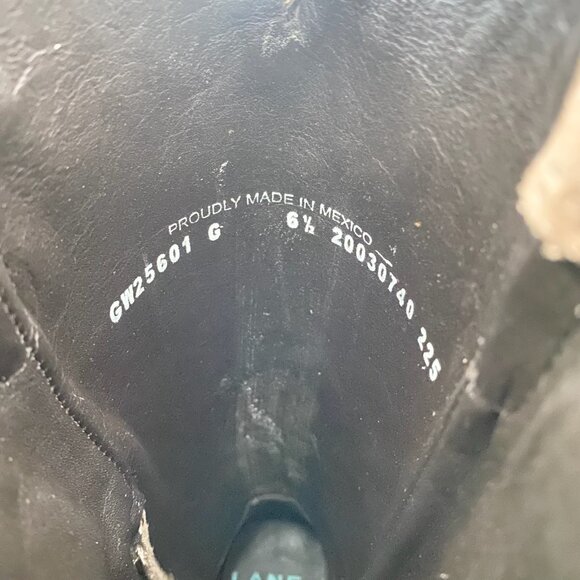 Lane Gallatin Womens Cowboy Boots 6.5 Latte Suede Cowgirl Western Mid Calf Tall - Picture 9 of 11